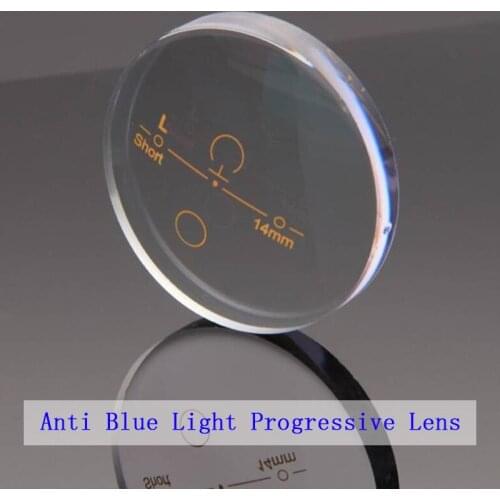 1.56 Anti Blue Ray Progressive Multifocal Myopia Presbyopia Glasses lens Look Near Far Customize Prescription Optical Lens