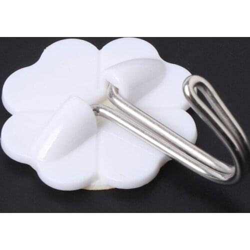 10 Pcs Set Kitchen Bathroom Plastic Adhesive Hook Wall Sticky Mount Hanger Rack