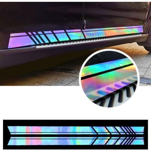 2PC Car Reflective Sticker For Nissan Altima Dualis Juke Frontier Fuga Leaf Bluebird Rogue Navara NP300 Car Body Accessories