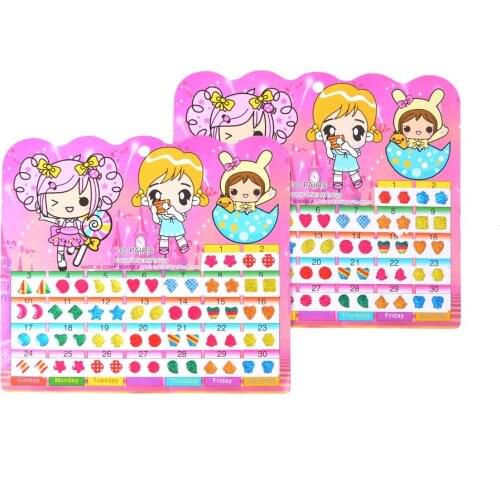30 Pairs Earring Stickers Wonderful Stickers Head Earring Cartoon Reward Crystal Stickers Toy For Children Kids