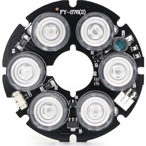 90 degrees CCTV Accessories infrared light 6 pcs Array IR LED board for Surveillance cameras night vision diameter 60mm