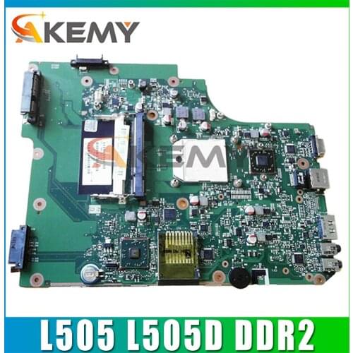 AKEMY V000185210 PN 1310A2250805 6050A2250801-MB-A02 laptop motherbaord For toshiba satellite L505 L505D DDR2 Free CPU