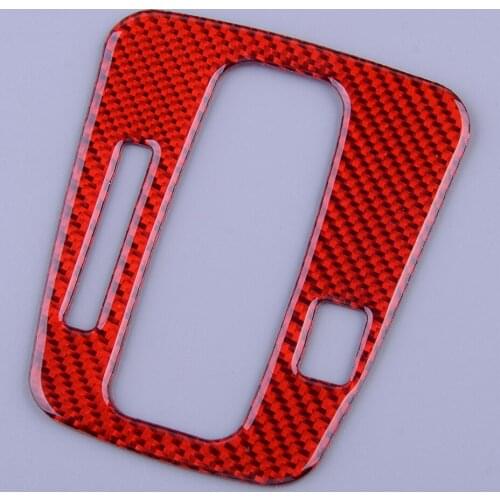 Car Carbon Fiber Red Gear Shift Panel Trim Center Console Cover Fit for Honda CR-V 2007 2008 2009 2010 2011 Left Hand Drive