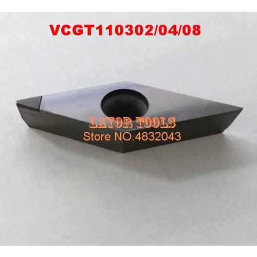 Free shipping 2PCS VCGT110302/VCGT110304/VCGT110308 CBN Inserts , CNC CBN Diamond insert For Lathe Tools Inserts For SVJCR/SVVCN