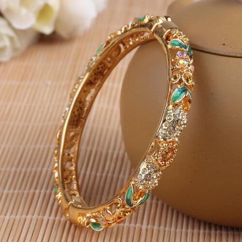 Free shipping Export decoration new cloisonne bracelet gilded crystal bracelet boutique enamel craft ornaments