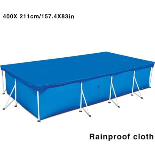 4 Size Swimming Pool Cover Suitable Square/Round Swimming Pools Waterproof Rainproof Dust Cover Easy Set Cover For Swimming Pool