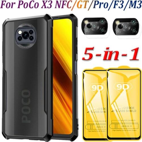 Case On Poko X3 Pro,Transparent Case For Xiaomi Poco x3 Pro NFC Silicon Shockproof Cases Poco X3 M3 Pro 5G F3 Acrylic Back Cover