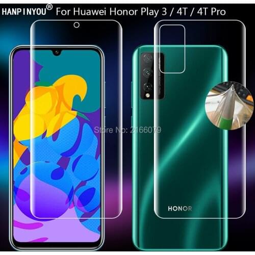For Huawei Honor Play 4T 3 4T Pro Clear TPU / Matte Anti-Fingerprints Hydrogel Full Cover Soft Screen Protector Film