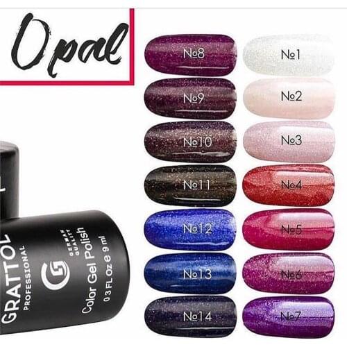 GRATTOL professional Gel Polish UV LED OPAL ONYX LS DIAMOND Varnish Semi Permanent 9ml Soak Off Nail Art UV Gel ART Nail Polish
