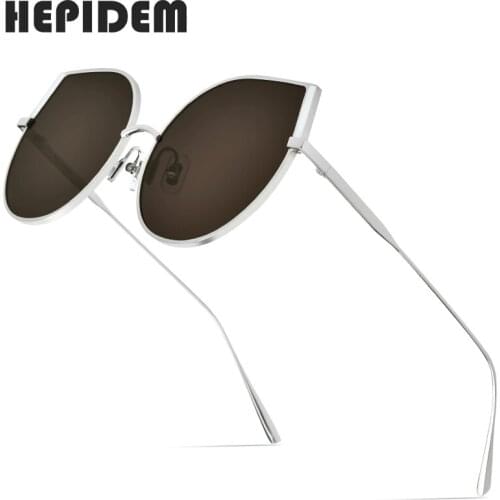 HEPIDEM Cat Eye Sun Glasses for Women 2020 New Luxury Brand Fashion High Quality Alloy Sunglasses Men with Nylon Lens 5018