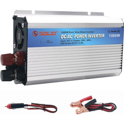 Pure Sine Wave Inverter EU DC 12v 24v To AC 110V 120V 220V 1000W 1500W 3000W 12 v 220 v Car Power Converter Solar Inverter