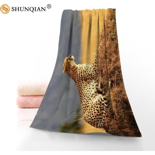 Cheeta Microfiber Bathroom Washcloth,Towels Custom Face Towel/Bath Towel Size 35x75cm, 70x140cm