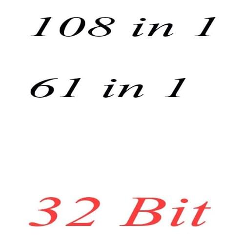 108 in 1 or 61 in 1 Video Game Compilation Cartridge Card for English Language 16 Bit Handheld Console