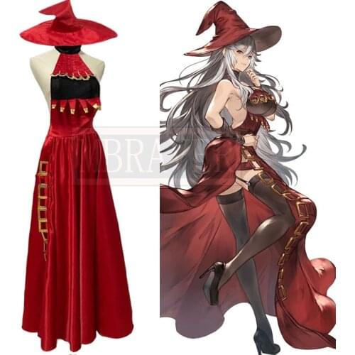 Granblue Fantasy Magisa Cosplay Costume Full Set Womens Halloween Costume Custom Made Any Size