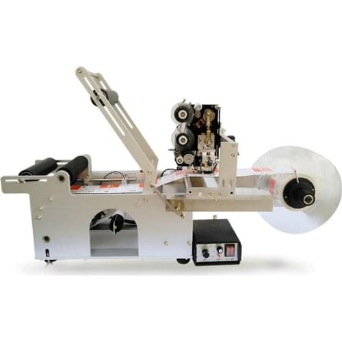 LT-50DTSemi Automatic Stainless Steel Jar Plastic Glass Metal Round Bottle Labeling Machine Paper Sticker Labels Packing Machine