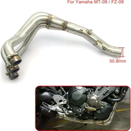 MTCLUB Motorcycle Modified Slip On Exhaust Contact Middle Link Pipe For Yamaha MT-09 FZ-09 MT09 MT 09 FZ 09 2014 2015 2016