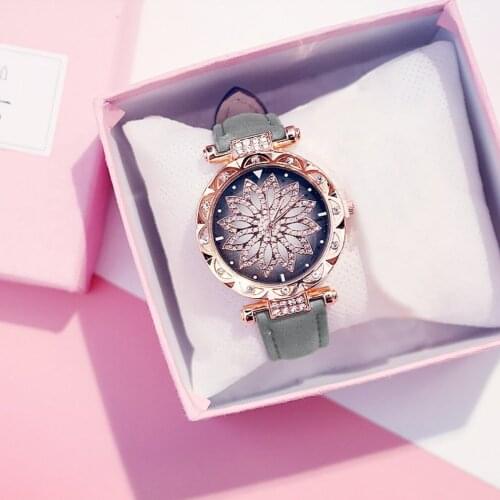 Fashion Luxury Women Watches Bracelet Set Starry Sky Ladies Bracelet Watch Casual Leather Quartz Watch Wristwatch Clock