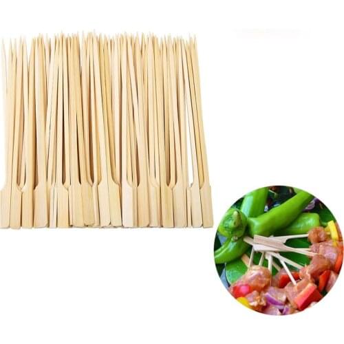 400PCS Disposable Wood Sticks Barbecue Tools Natural BBQ Bamboo Skewers For Shish Kabob Grill Fruit