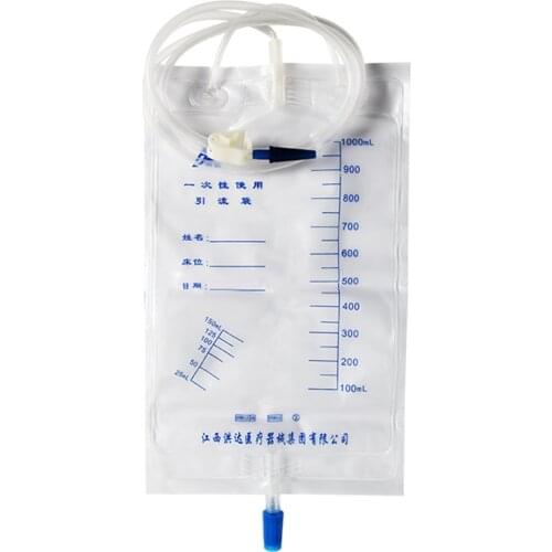 Hongda Disposable Drainage Bag 1000ml Catheterization Urinary Incontinence Storage Urine Hospitalization Collection Urine Bag