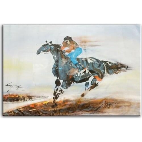 Original oil painting horse racing painter original paintings decoration painting Custom-made oil painting 16111303