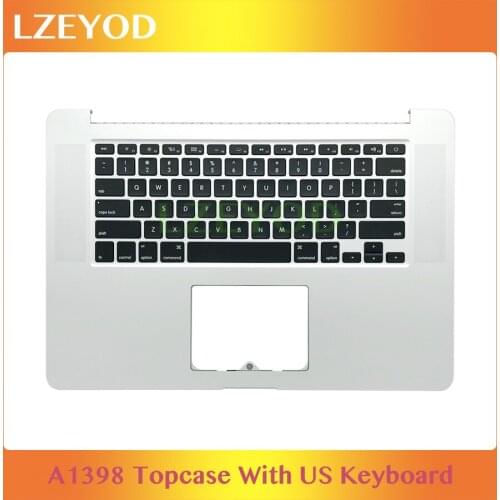 Original A1398 Palmrest Topcase For Macbook Pro Retina 15.4'' A1398 Top Case with US Keyboard and Backlight Late 2013 Mid 2014