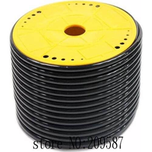 Tube PU Pneumatic Hose 4mm x 6mm for pneumatics 25meter Black color