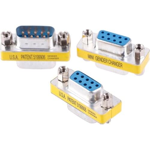 1Pc DB9 D-Sub 9/25pin Connectors Mini Gender Changer Adapter RS232 Serial Connectors