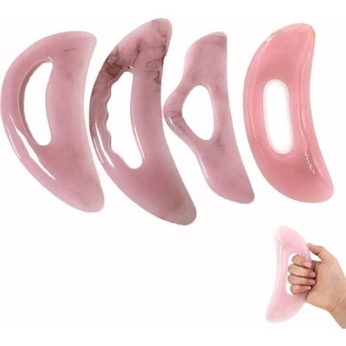 Resin Guasha Scraping Massage Scraper Face Neck Skin Massager Acupuncture Gua Sha Board Acupoint Face Eye Care SPA Massage Tool