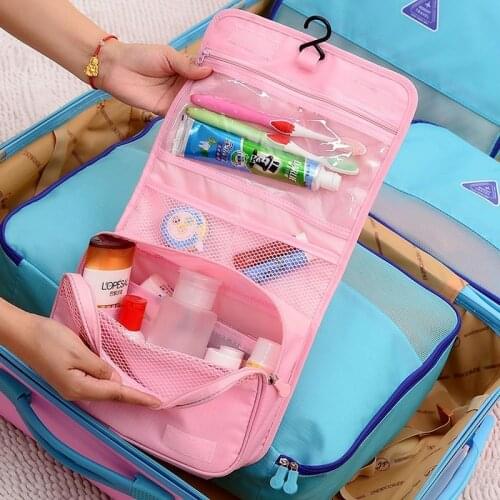 Women Makeup Bags Travel Cosmetic Bag Toiletries Organizer Waterproof Storage Neceser Hanging Bathroom Wash Bag Nylon