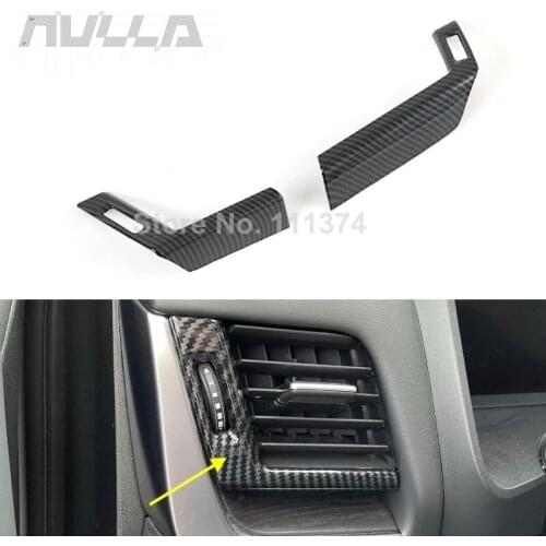 For Nissan X-Trail 2021 2022 ABS Carbon Look Car Interior Front Side Air Condition Outlet Vent Decoration Frame Trim Accessories