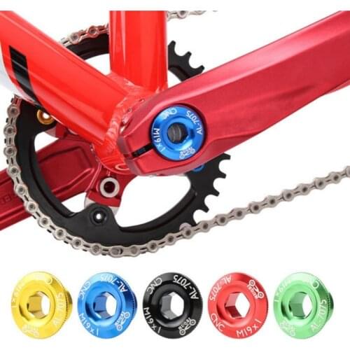 M19 Bicycle Bottom Bracket CNC Crankset Nut Aluminum Alloy Crankset Screws Arm Fixing Cover Bolt Chainwheel Caps Bike Accessory