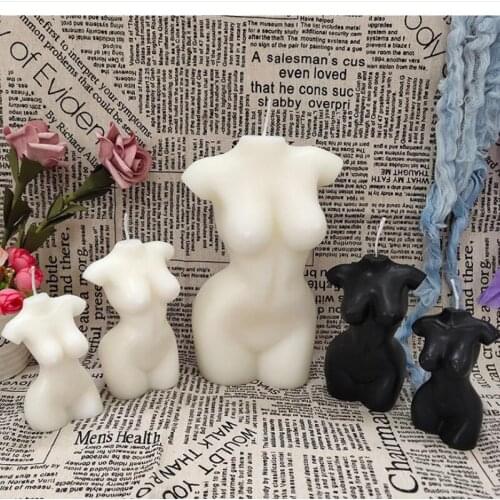1Pcs Soy Wax Female Bust Candle Vegan Goddess Candle Female Torso Soy Wax Candle Home Decorations Table Ornaments 12CM