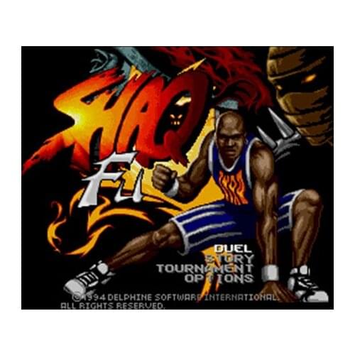 Shaq Fu USA Version 16 bit Big Gray Game Card For NTSC Game Player