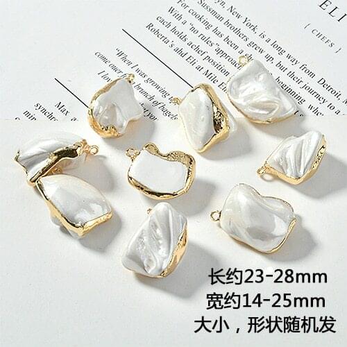 2pcs/Lot Irregular shaped baroque retro color pearl bag Phnom Penh pendant DIY earrings jewelry accessories materials