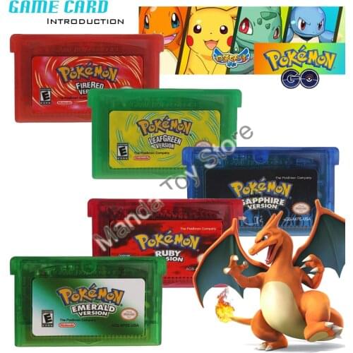 20pcs/lot GBA GAame Poke Collective Edition Video Game Cartridge Console Card for Game Boy Advance English Version