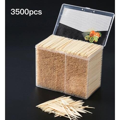 Toothpick 3500 Pcs Disposable Natural Wood Bamboo Toothpick for Home Restaurant Hotel Products Double Head Family Restaurant