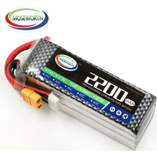 4S 14.8V 2200mAh 40C LiPo Battery For RC Quadcopter Drone Helicopter Car Airplane Remote Control Toys Lithium Polymer Battery