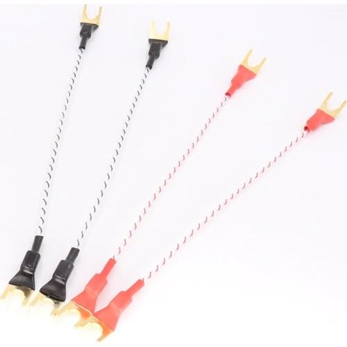 Hi-End audio Set/4pcs speaker cable jumper cable audio jumper cable audio speaker jumper cable 15cm