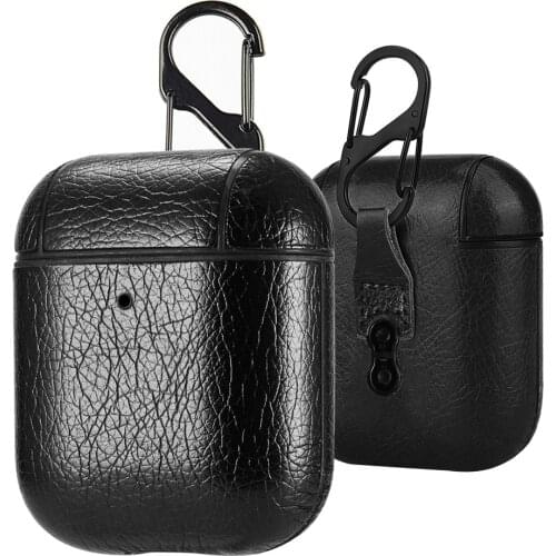 For Iphone Wireless Bluetooth Headset i7s i9 i11 i12 i14 Cover Head Layer Leather Earphone Storage Box With Hook Loss Prevention