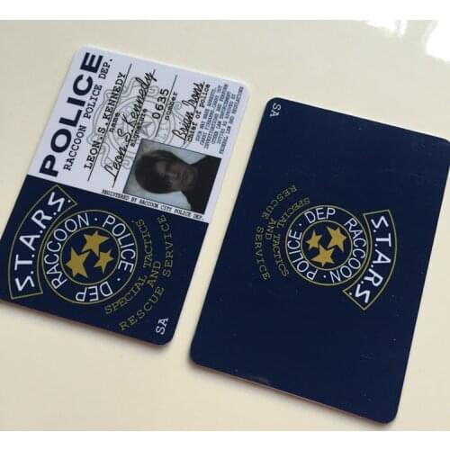 Biohazard STARS S.T.A.R.S RACCOON Police DEP Leon Chris Jill Wesker PVC ID Card Cosplay Prop