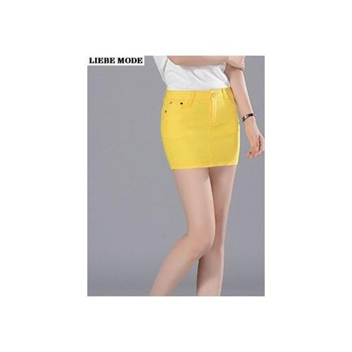 Ding Yu Xuan Denim Pencil Skirts