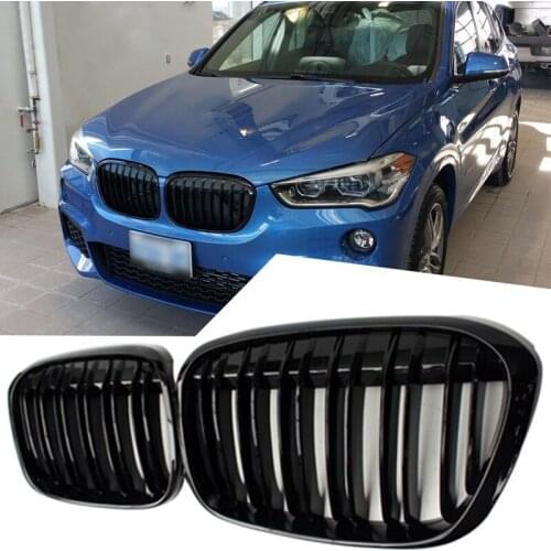 For BMW X1 F48 Front Bumper Grille Kidney Grid 5-door Compact Wagon 2016 + xDrive20i xDrive25i