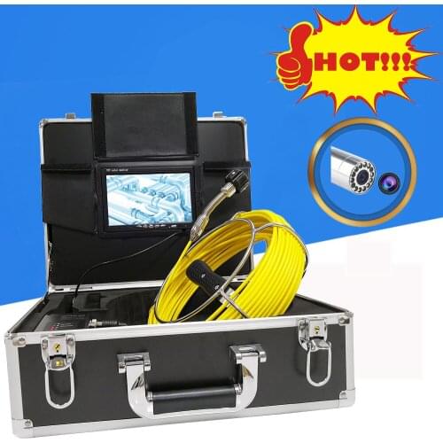 Sewer Video Camera Endoscope 7 inch TFT LCD HD 23MM Lens 20/30/40/50m Fiberglass Cable Drain Pipe Inspection