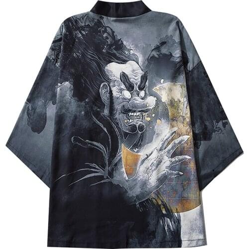 Spring Casual Male Kimono Cardigan Japanese Print Loose Shirt Tops Summer Woman Man Streetwear Coat Couple Yukata Kimonos