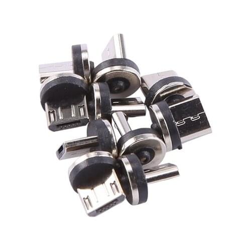 New 10PCS/SET Round Magnetic Cable Plug 8 Pin Micro-USB Plugs Fast Charging Phone Magnet Charger Plug