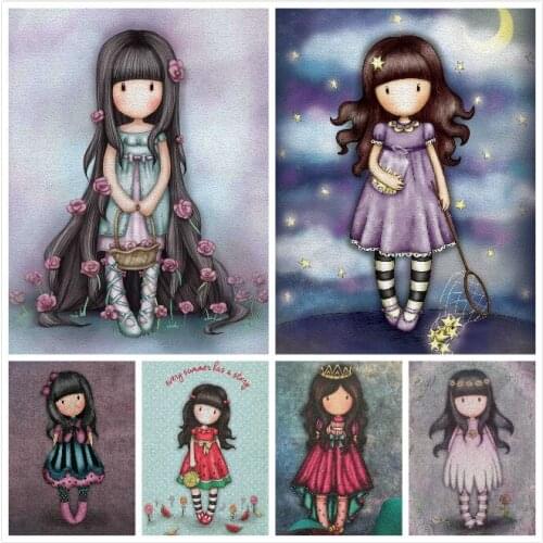 Cute Little Girl Illustration Lychee Print Synthetic Leathe 22*30CM DIY Hair Bow Accessories Home Decoration A4 Size