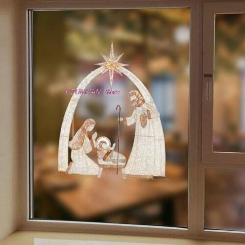 Nativity Story Wall Sticker Window Glass Decoration Pvc Sticker 20x30cm