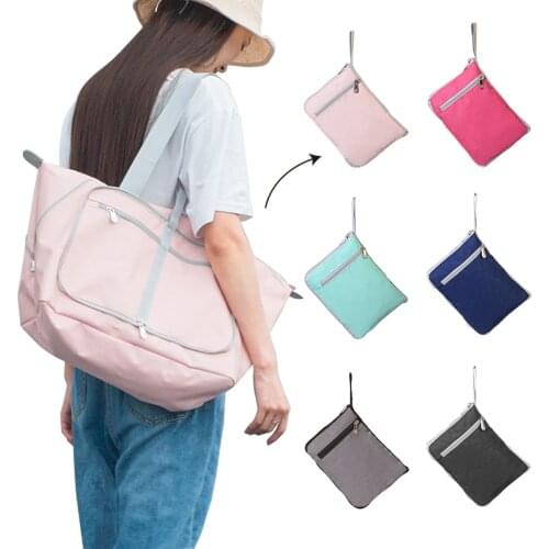 Newest Travel Bags Waterproof Foldable One Shoulder Bag 6 Colors for Outside Traveling Luggage Bag