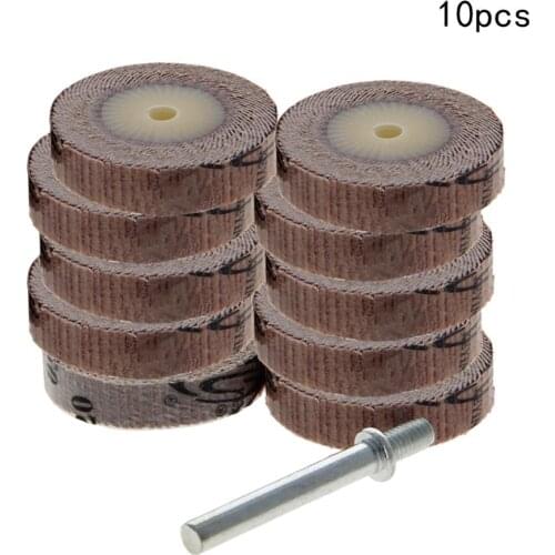 New 2/5/10pcs 120 Grit Sandpaper Grinding Head with Mandrel Mounted Flap Wheels Abrasive Flap Sanding Wheel 30x5x6mm-40x10x6mm