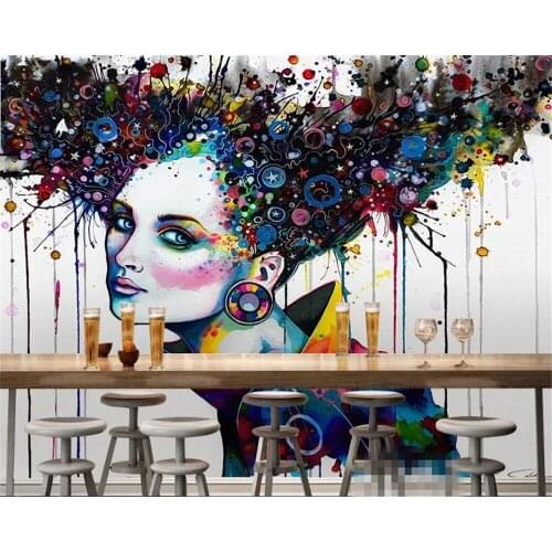 Beibehang papier peint mural 3d Sexy beauty abstract painted figure oil painting background wall wallpaper for walls in rolls